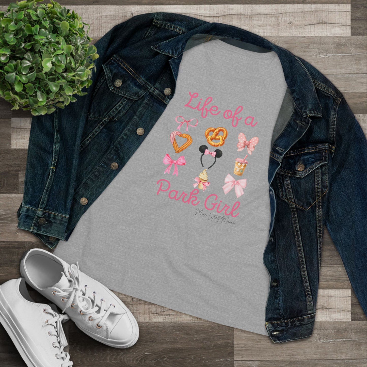 Life of a Park Girl Tee — Cute Pink Theme Park Graphic Women's Cotton T-Shirt