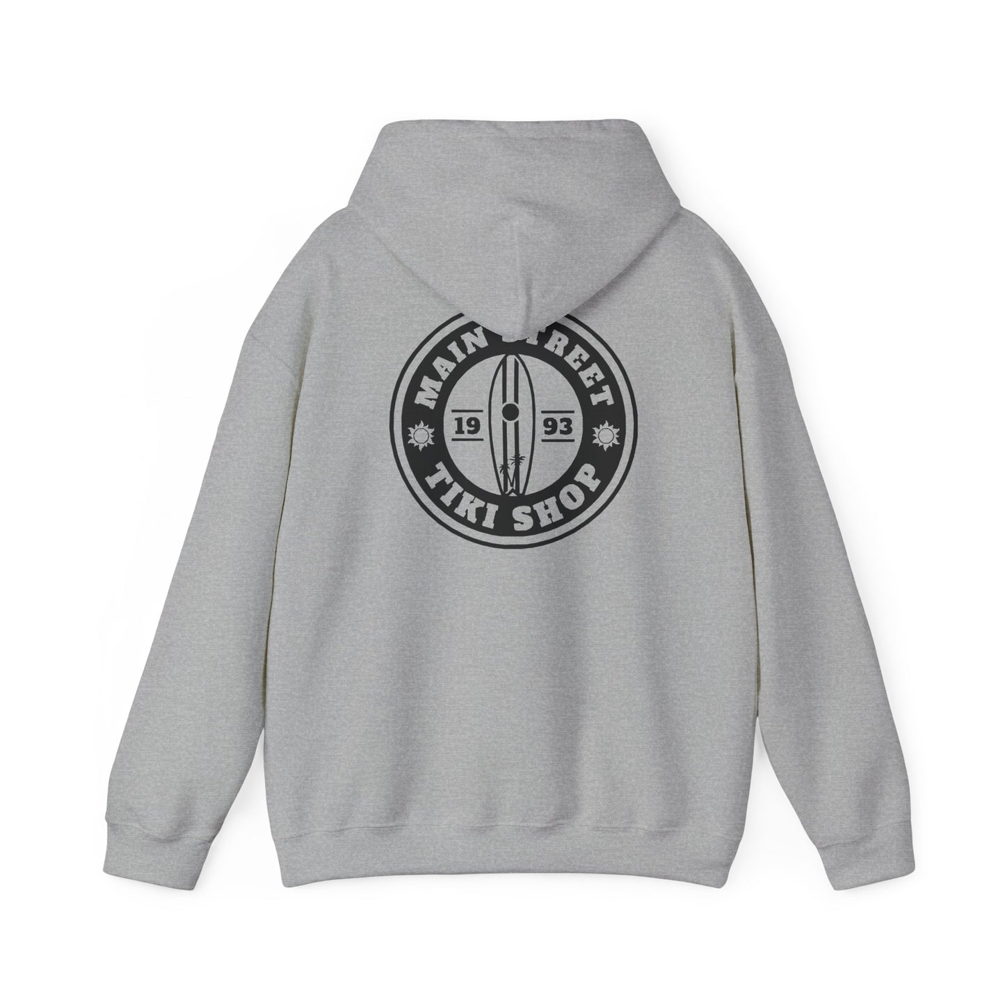 Tiki Shop Hoodie — Main Street Tiki Shop Logo Pullover (Since 1993)