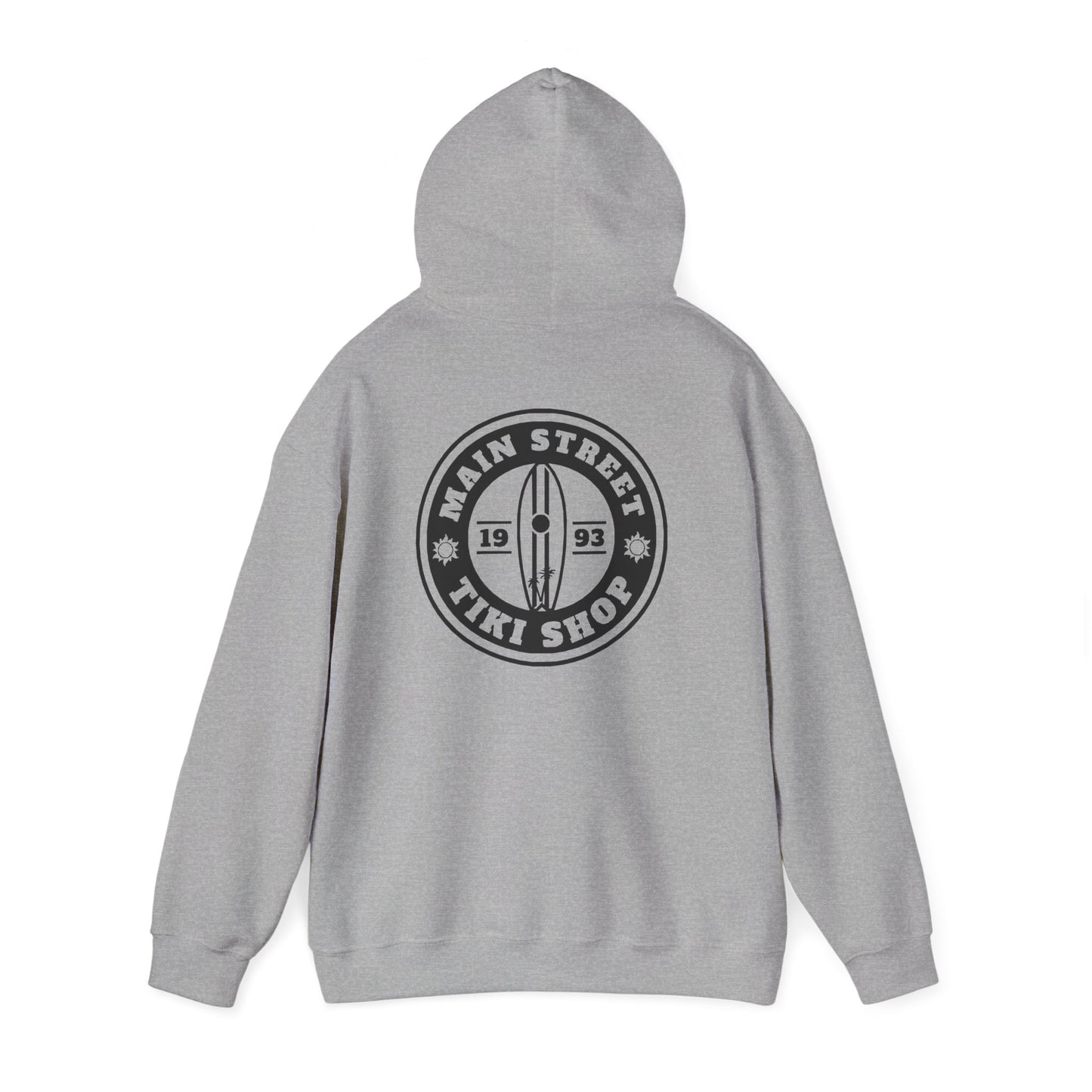 Tiki Shop Hoodie — Main Street Tiki Shop Logo Pullover (Since 1993)