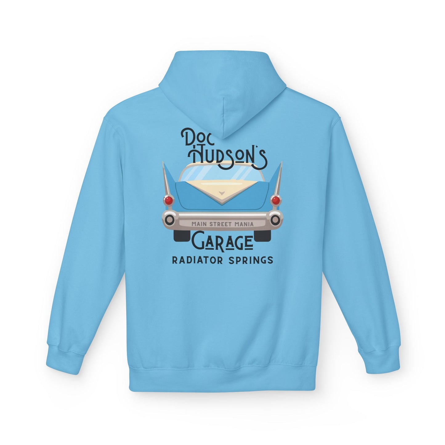 Hoodie — Doc Hudson’s Garage Radiator Springs Classic Car Pullover