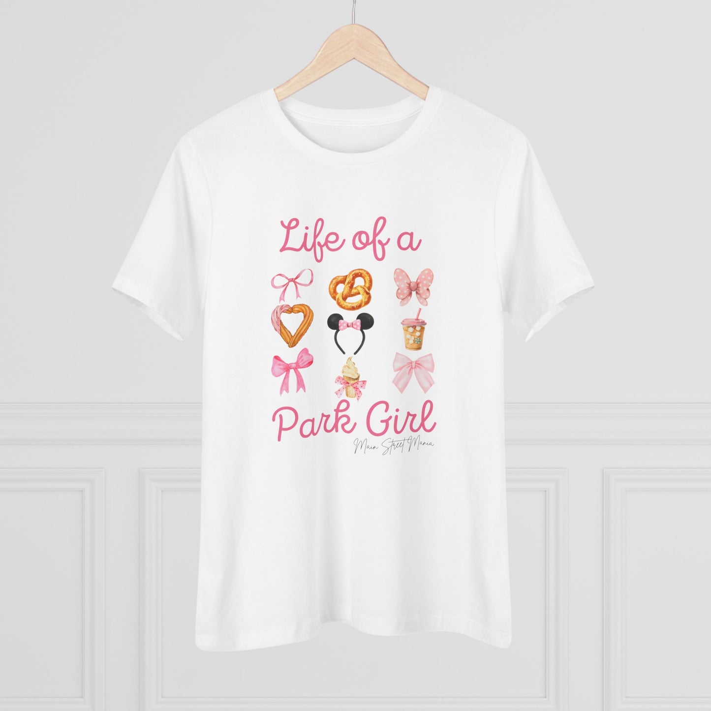 Life of a Park Girl Tee — Cute Pink Theme Park Graphic Women's Cotton T-Shirt