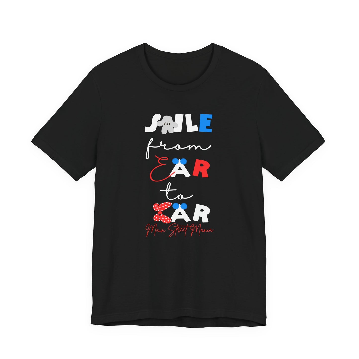Smile From Ear to Ear Graphic Tee – Cute Disney-Inspired Typography Shirt