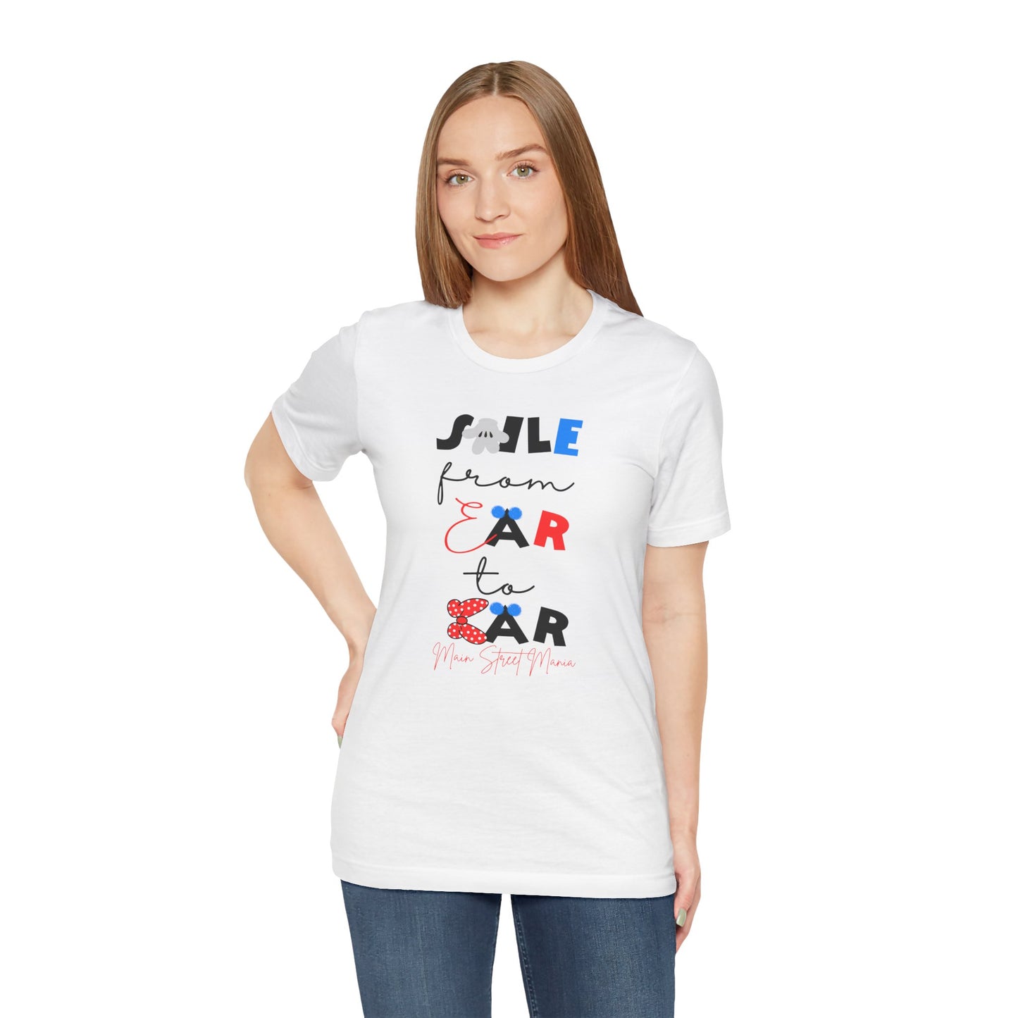 Smile From Ear to Ear Graphic Tee – Cute Disney-Inspired Typography Shirt