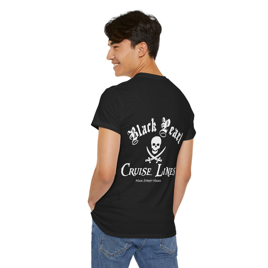 Black Pearl Cruise Lines Pirate Themed Unisex Heavy Cotton Tee