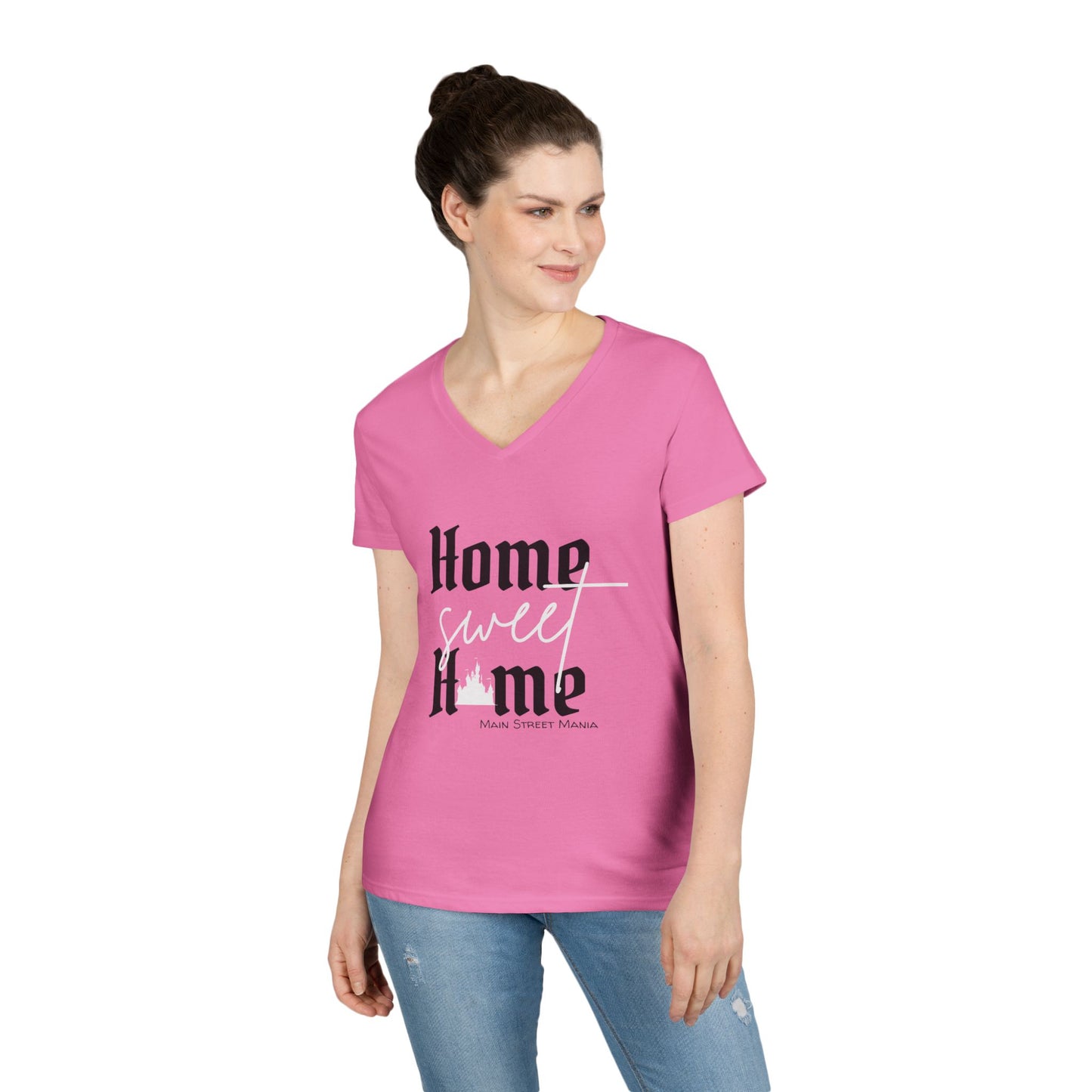 Home Sweet Home V-Neck T-Shirt Disneyland Castle Inspired