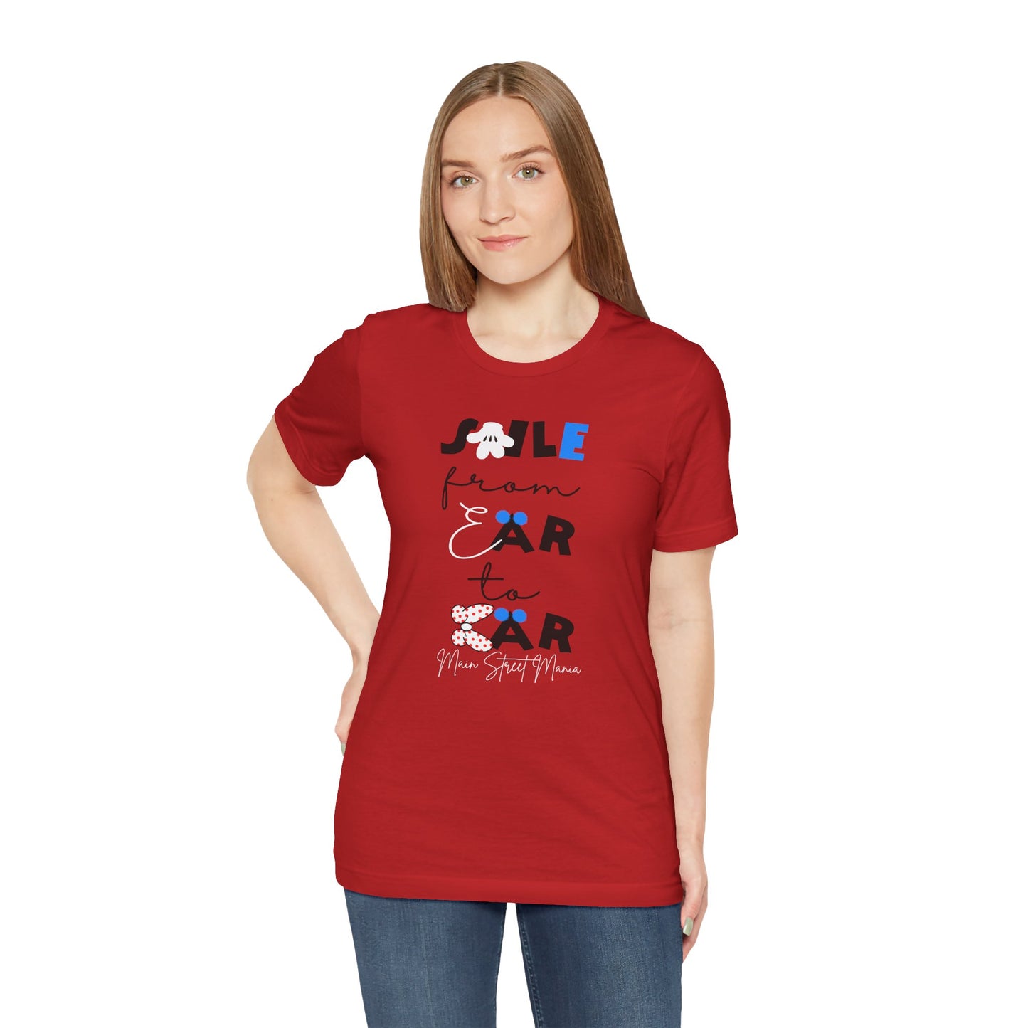 Smile From Ear to Ear Graphic Tee – Cute Disney-Inspired Typography Shirt