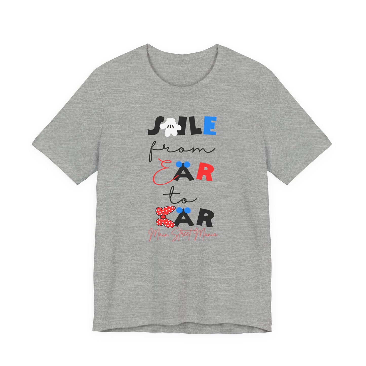 Smile From Ear to Ear Graphic Tee – Cute Disney-Inspired Typography Shirt