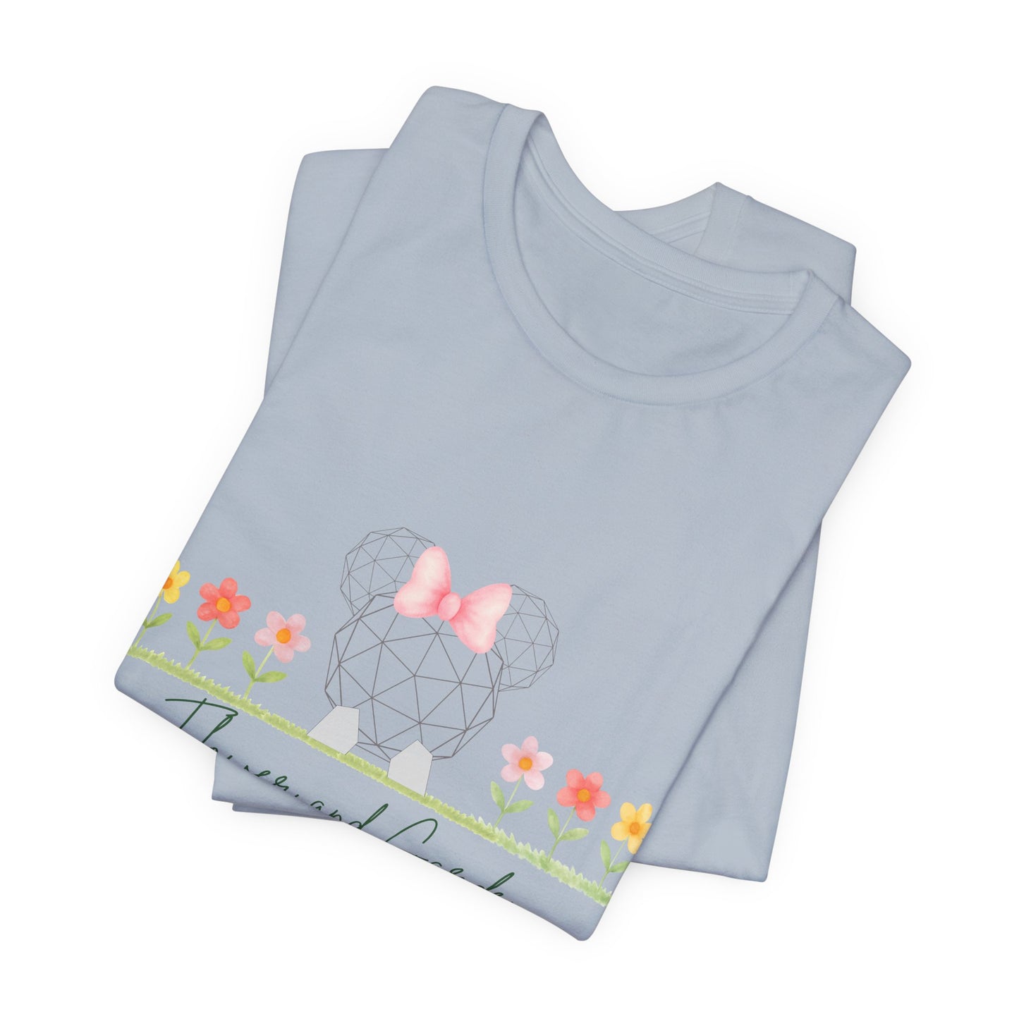 Floral Tee — "Flowers and Garden" Cute Botanical Graphic Shirt