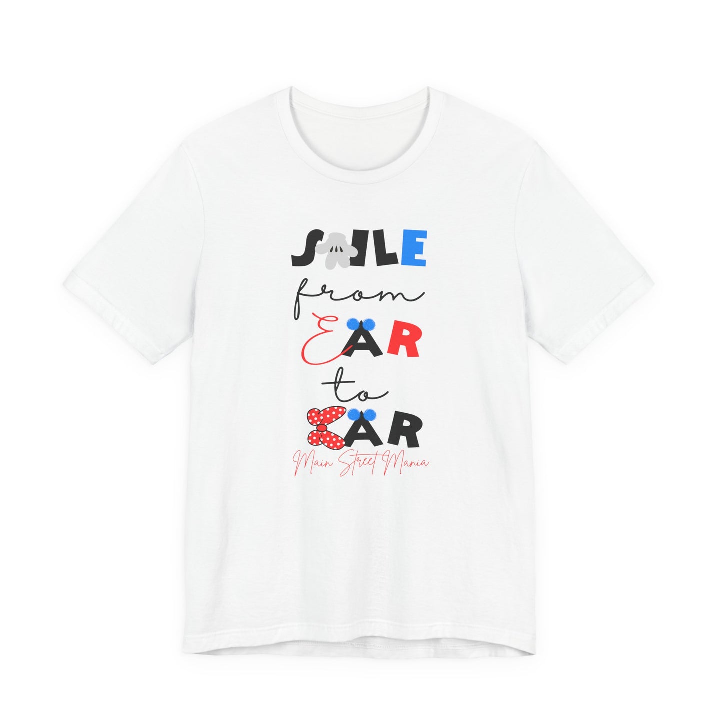 Smile From Ear to Ear Graphic Tee – Cute Disney-Inspired Typography Shirt