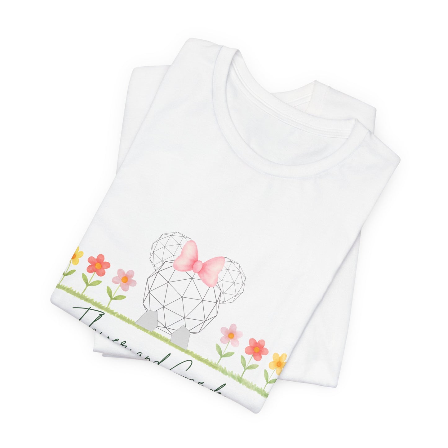 Floral Tee — "Flowers and Garden" Cute Botanical Graphic Shirt