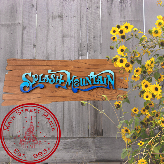 Splash Mountain Attraction Sign