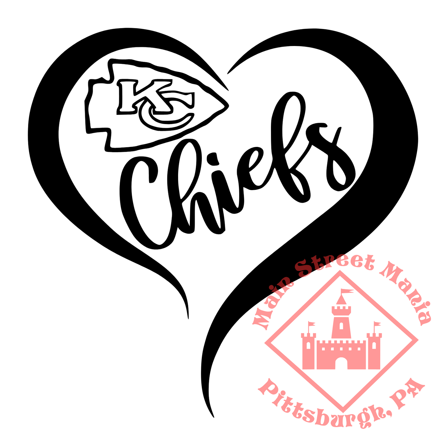 Chiefs Heart Sticker Decal