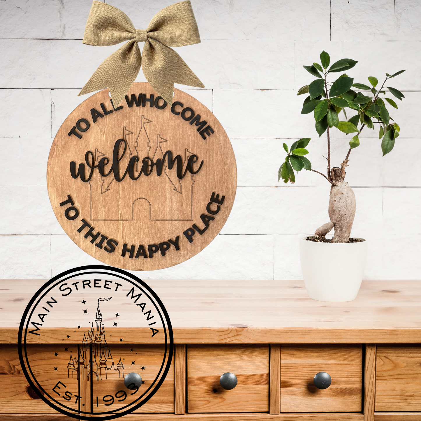 Happy Place Welcome Sign