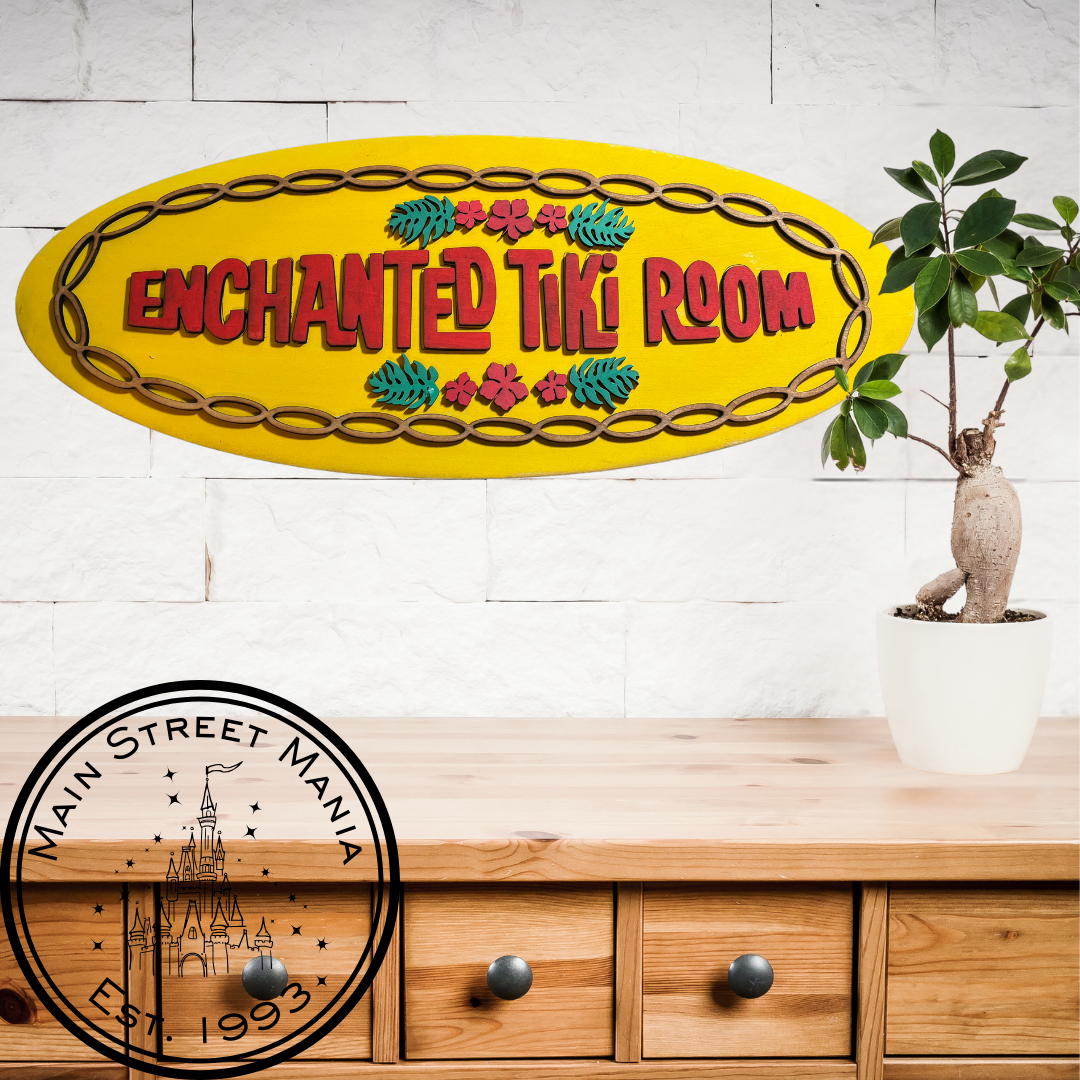 Enchanted Tiki Room Replica Attraction Sign