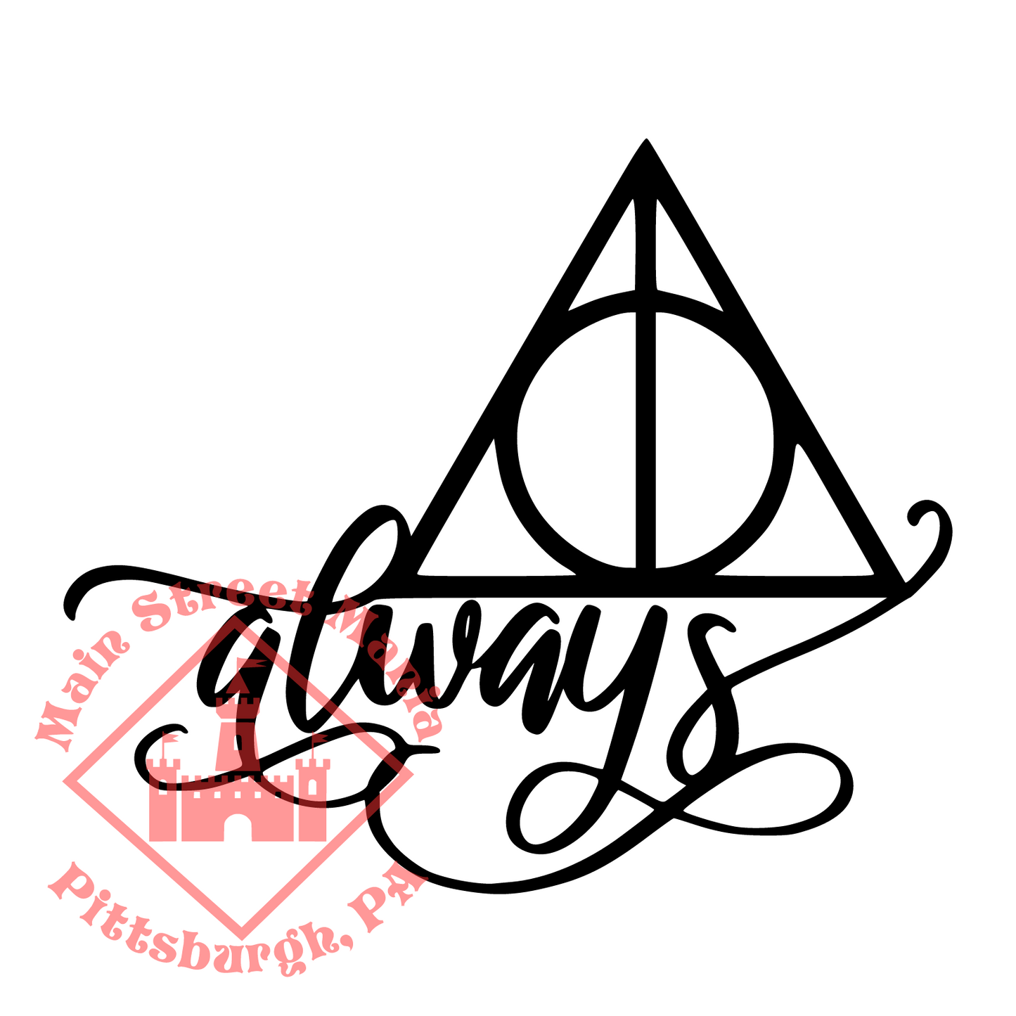 Always Deathly Hallows Harry Potter Decal Sticker