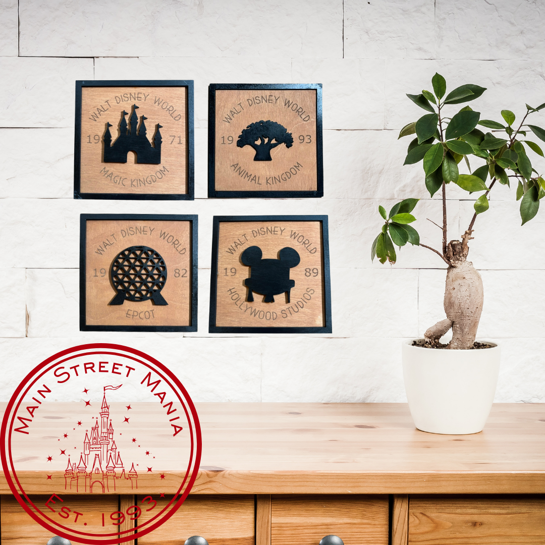 Walt Disney World 4 Parks Mini Plaques