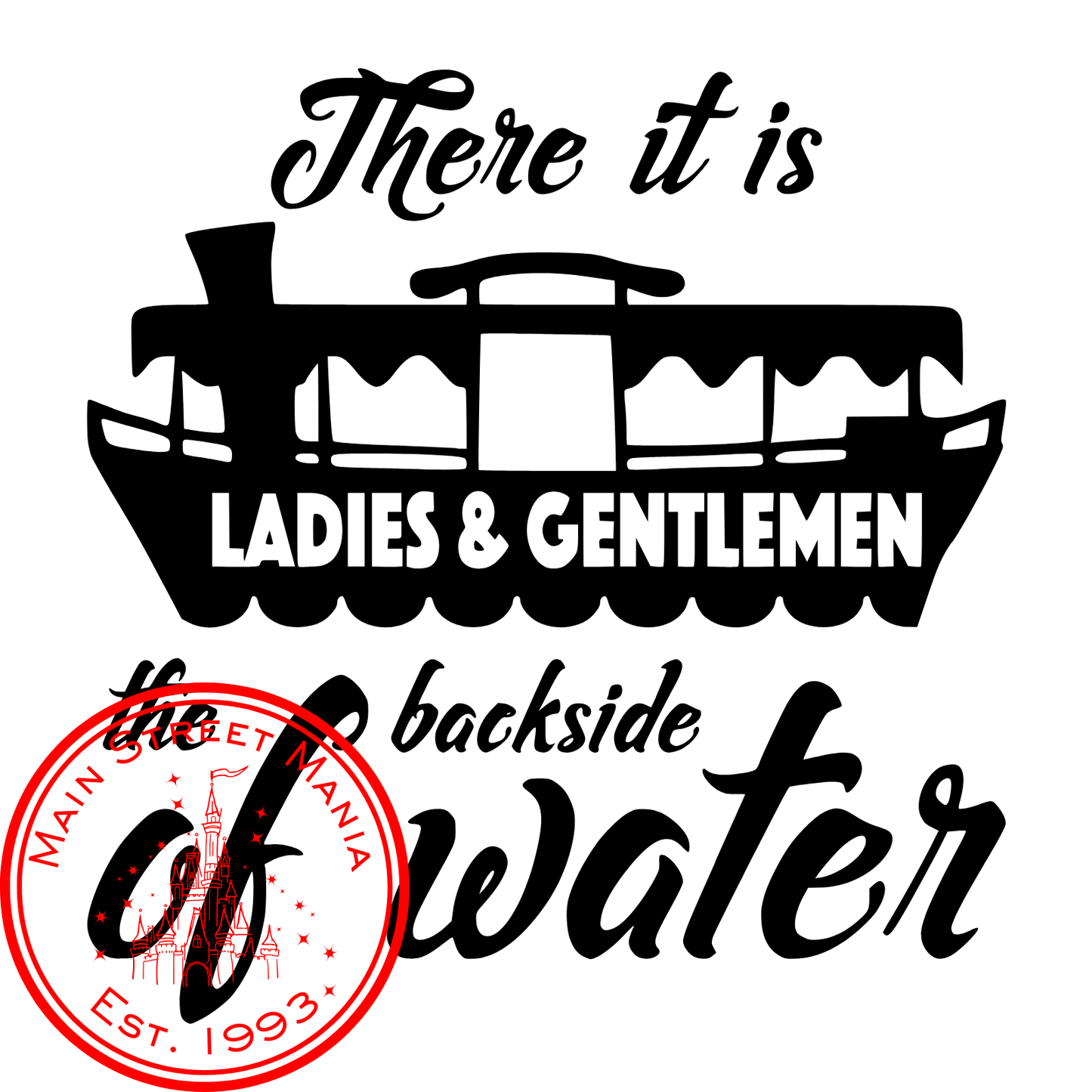 Backside of Water Jungle Cruise Decal