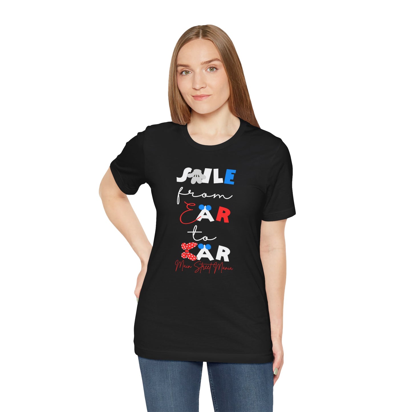 Smile From Ear to Ear Graphic Tee – Cute Disney-Inspired Typography Shirt