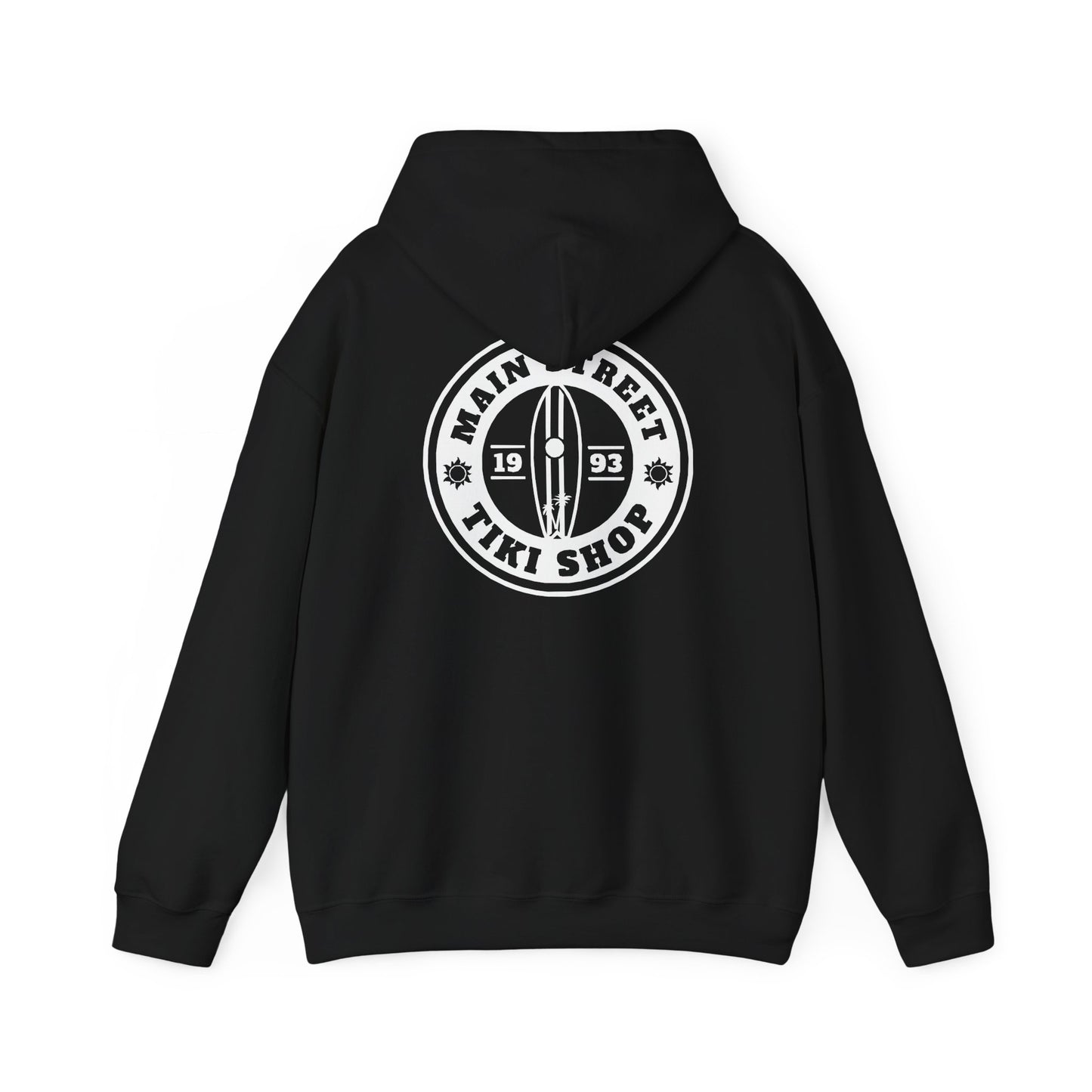 Tiki Shop Hoodie — Main Street Tiki Shop Logo Pullover (Since 1993)