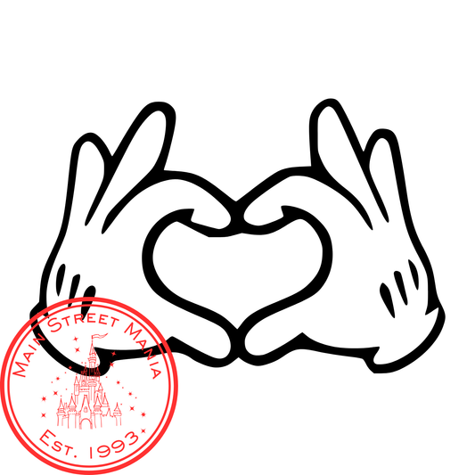 Mickey Love Hands Sticker Decal