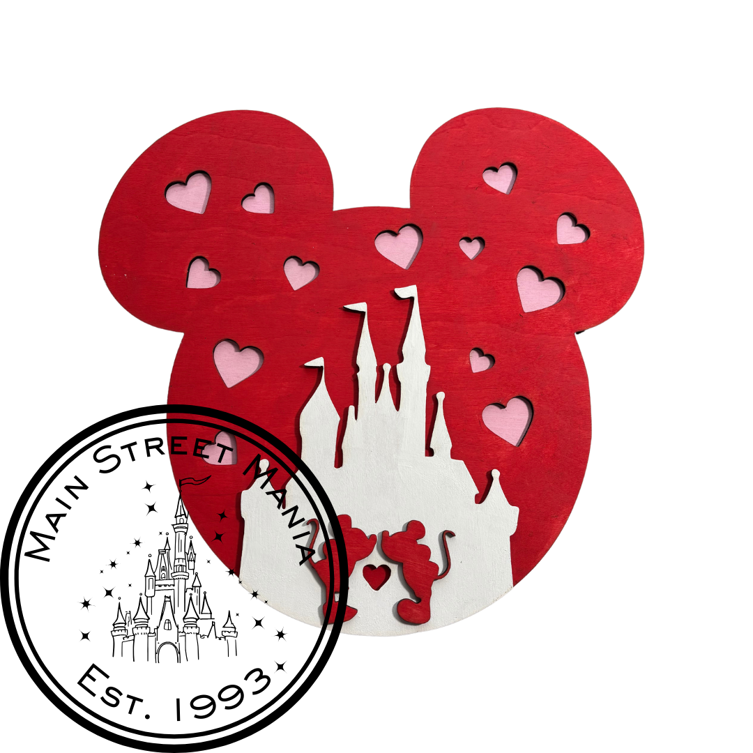 Valentine Mickey Castle Sign