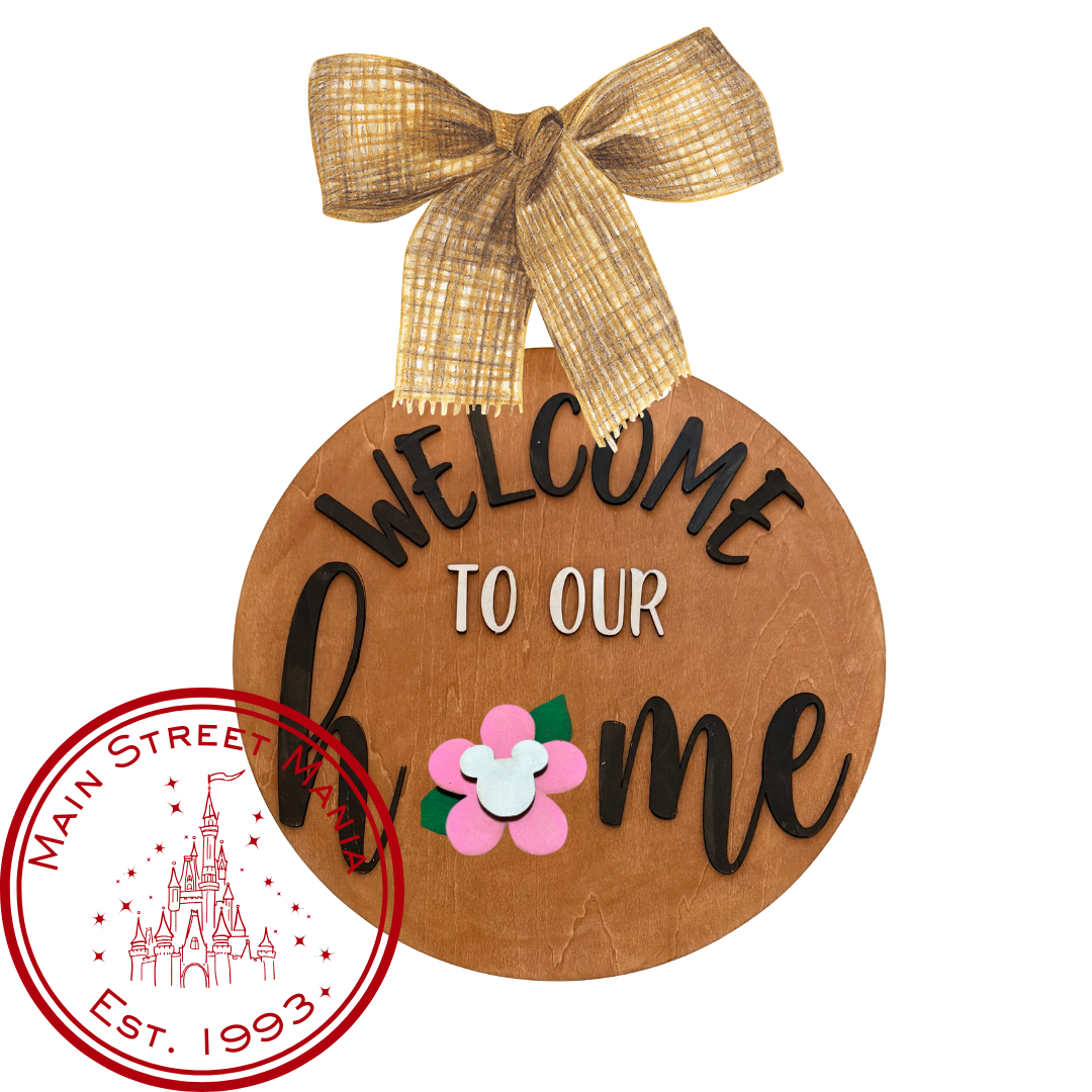 Welcome To Our Home Interchangeable Sign Base Round