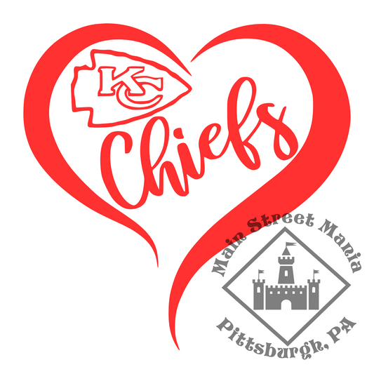 Chiefs Heart Sticker Decal