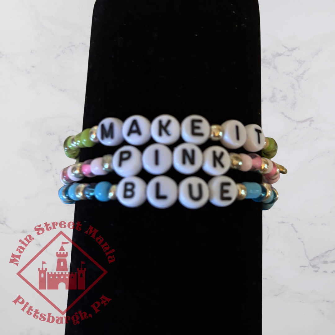 Make It Pink Blue Stack Bracelet Set