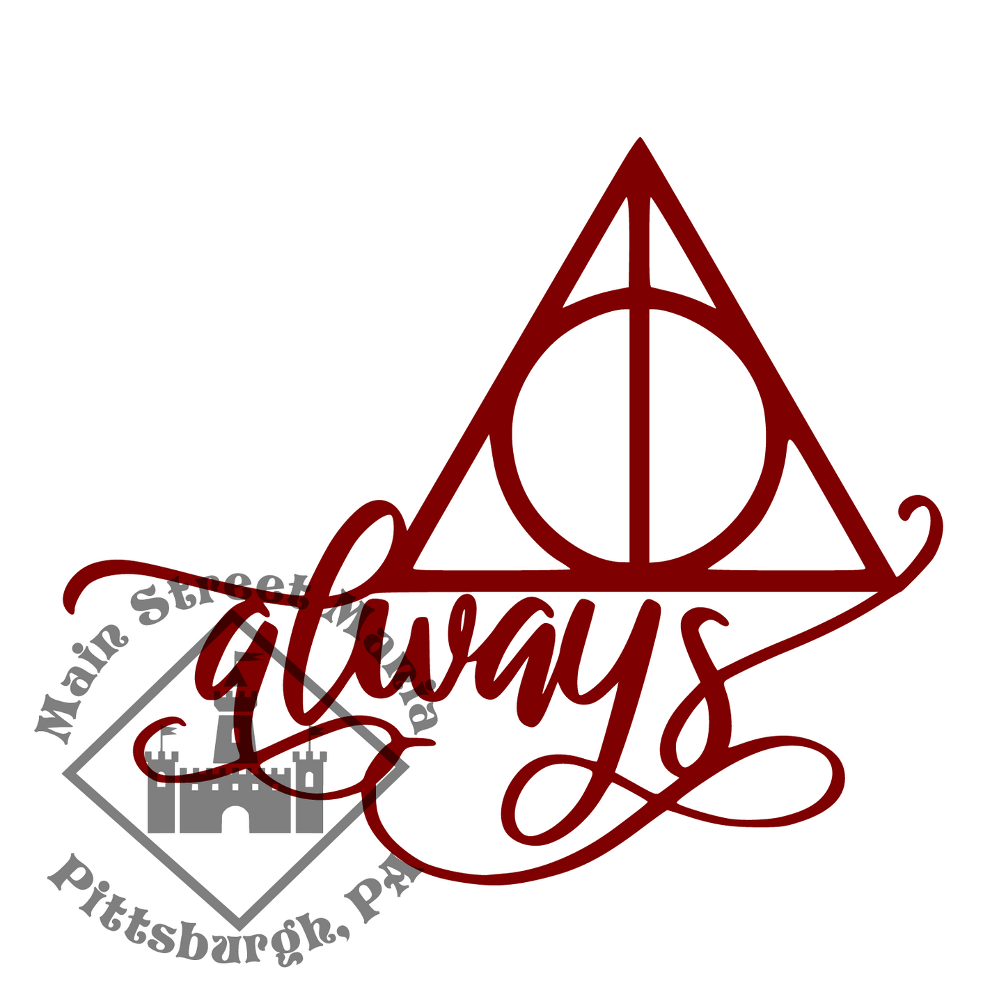 Always Deathly Hallows Harry Potter Decal Sticker