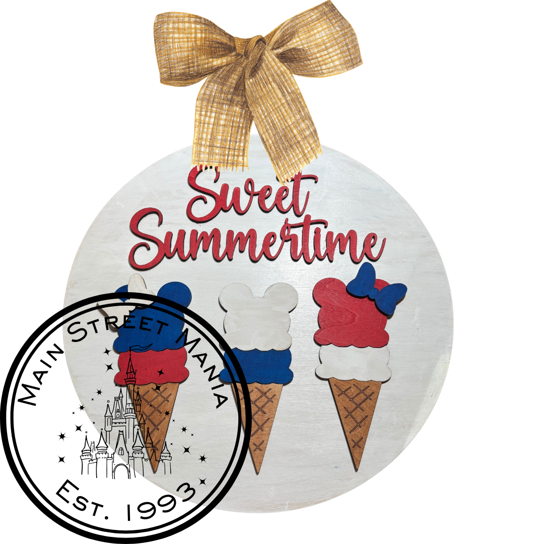 Sweet Summertime Mickey Ice Cream Sign