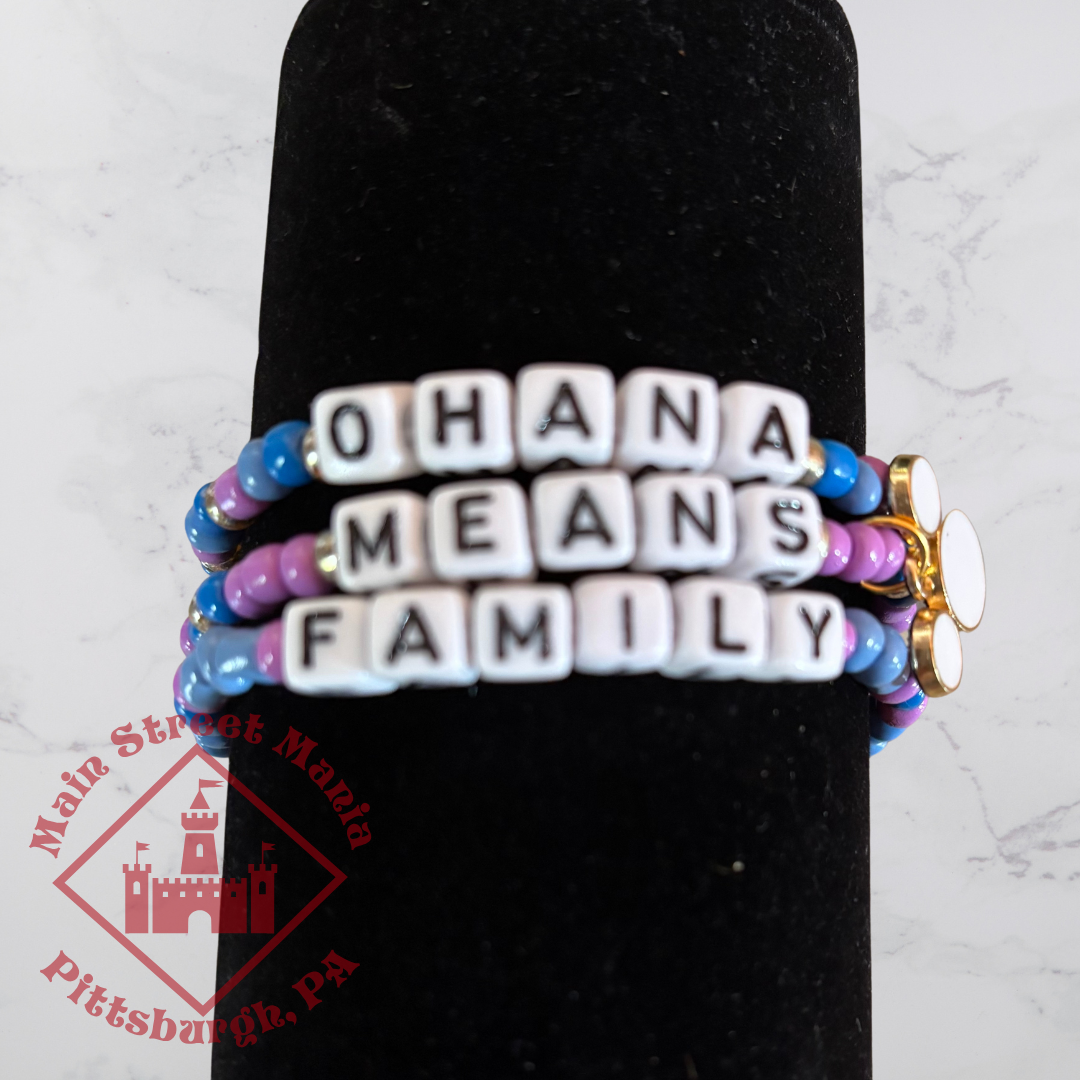 Ohana Means Family Stack Bracelet