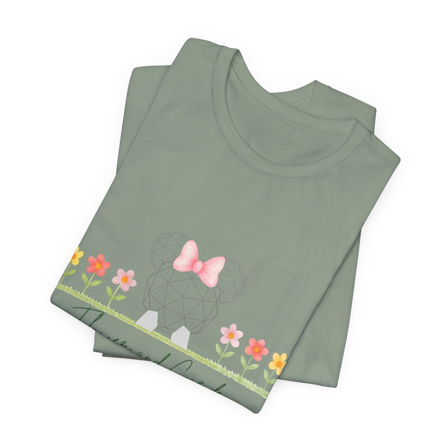 Floral Tee — "Flowers and Garden" Cute Botanical Graphic Shirt