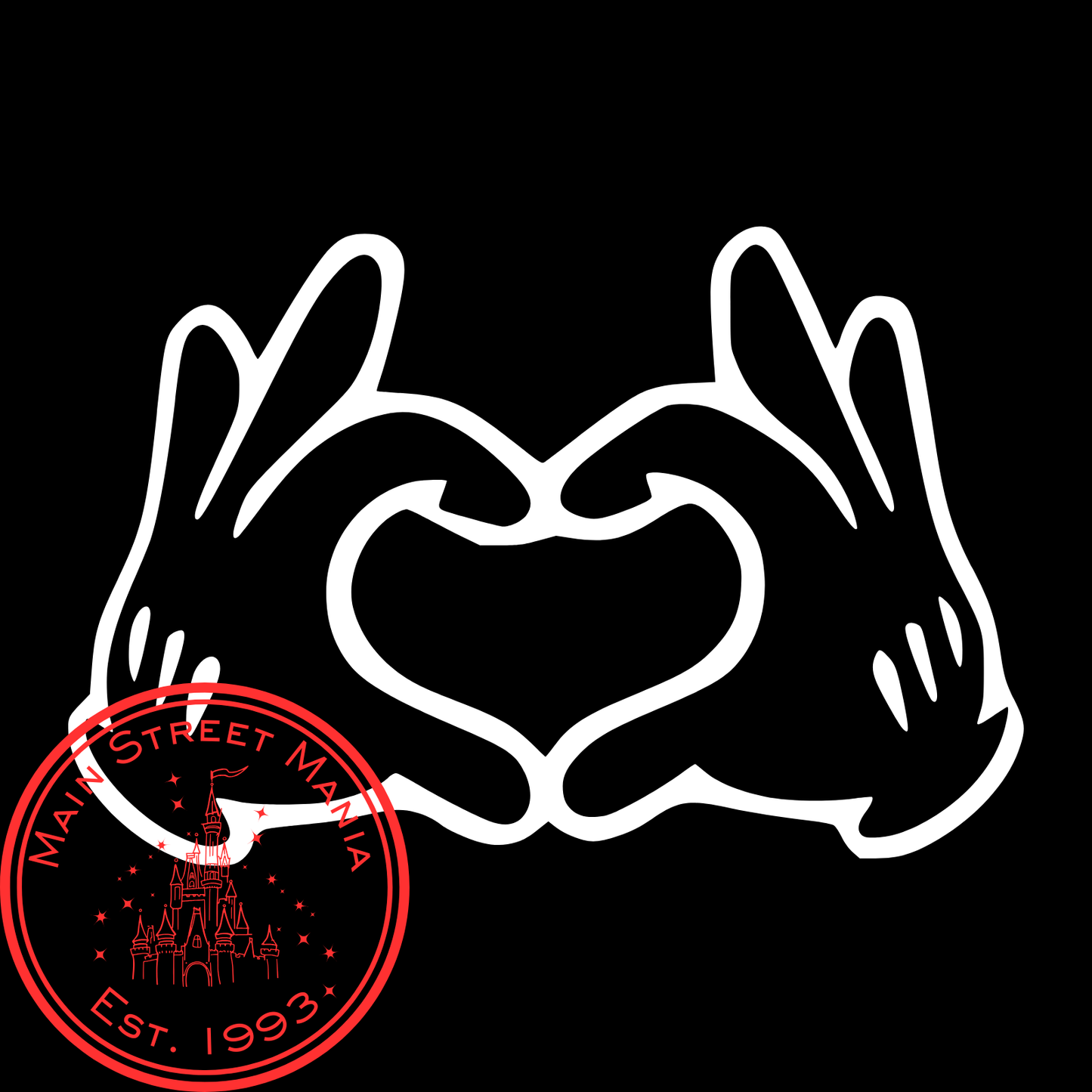 Mickey Love Hands Sticker Decal