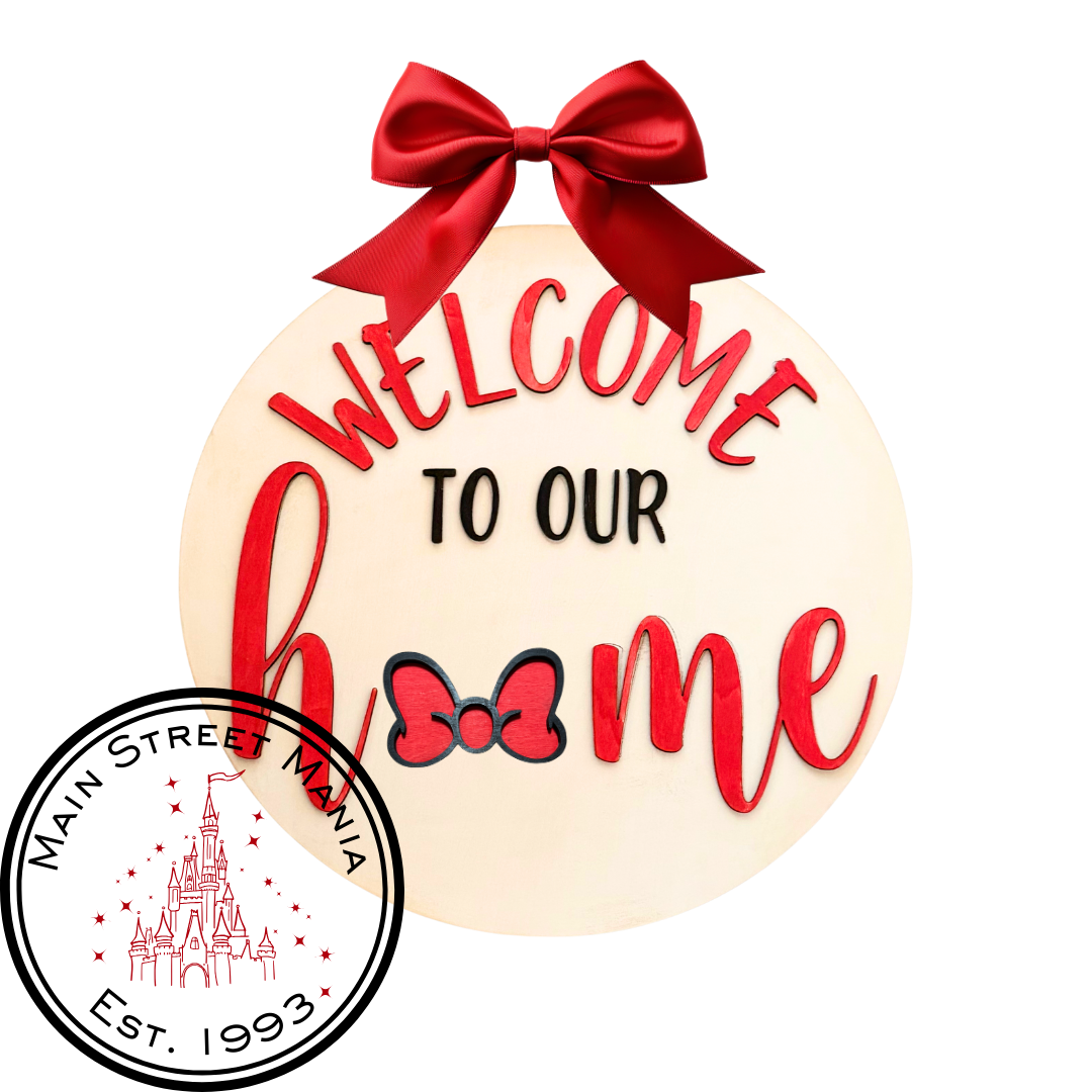 Welcome To Our Home Interchangeable Sign Base Round