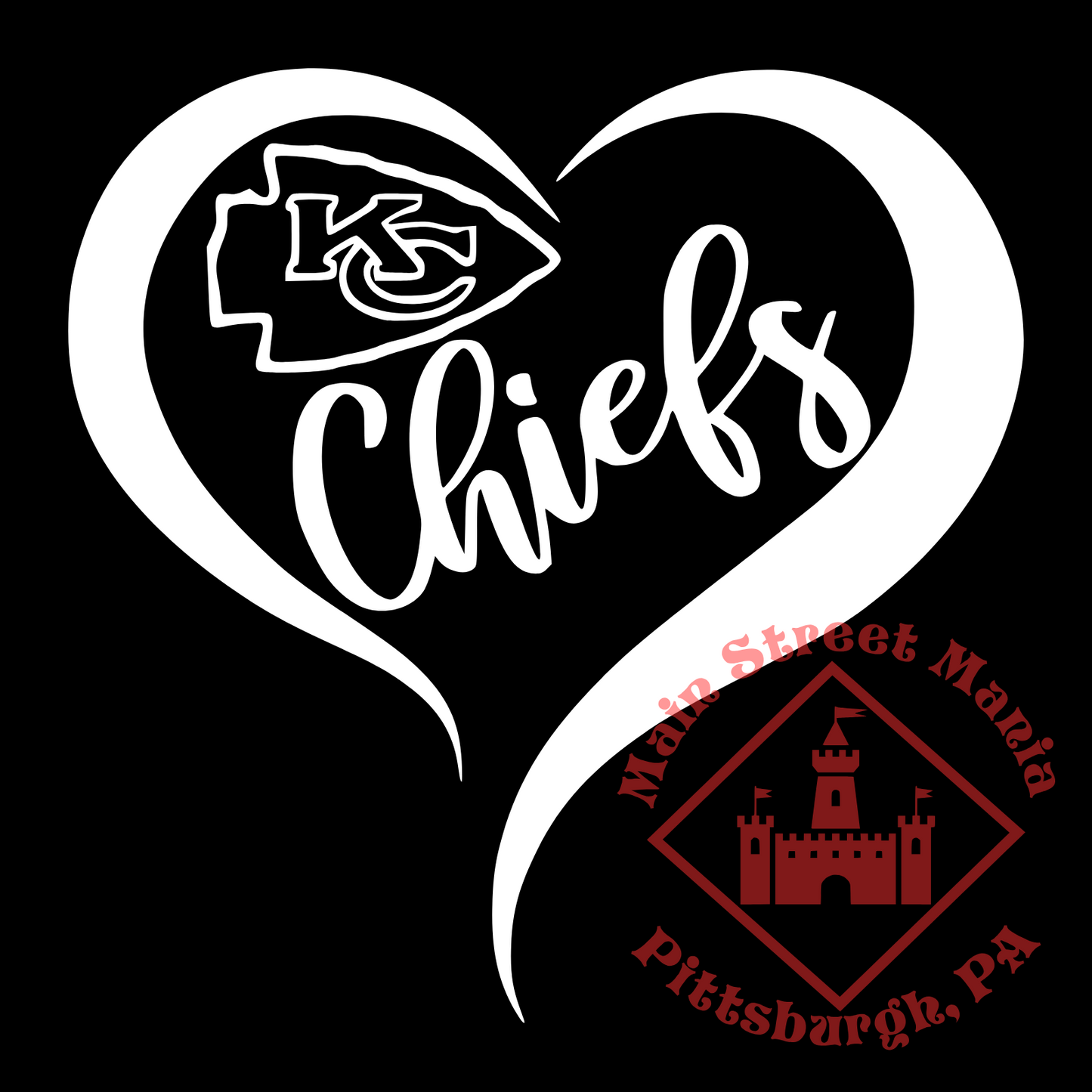 Chiefs Heart Sticker Decal