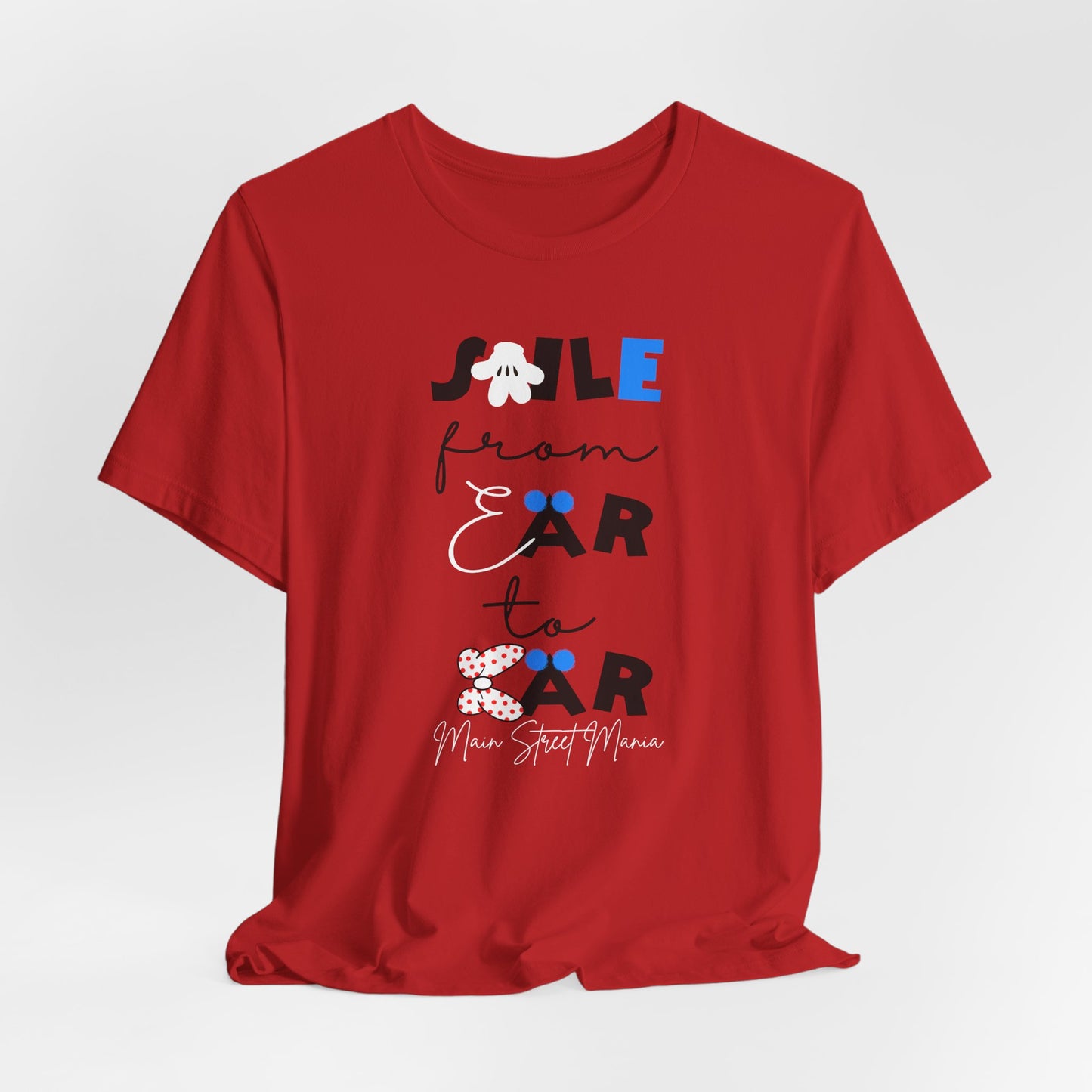 Smile From Ear to Ear Graphic Tee – Cute Disney-Inspired Typography Shirt