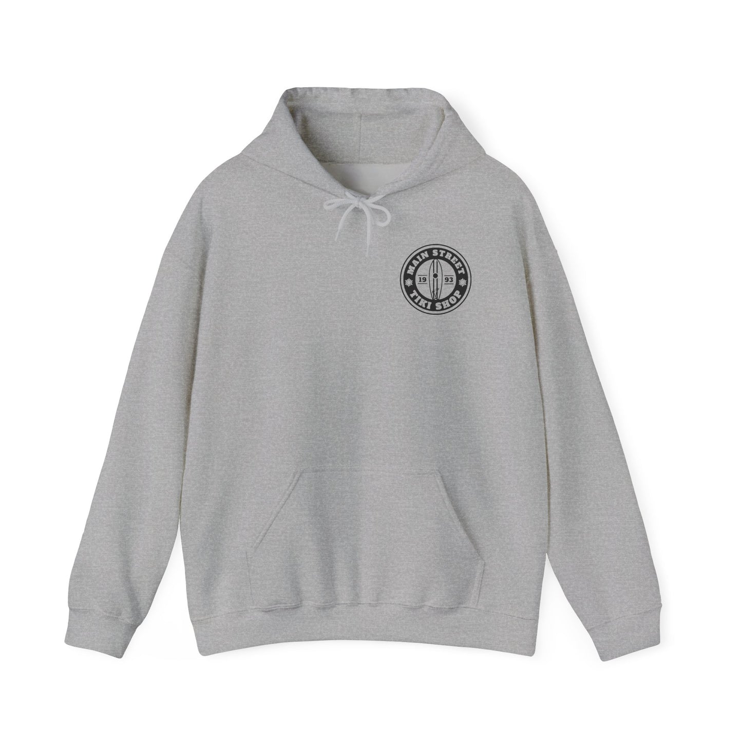 Tiki Shop Hoodie — Main Street Tiki Shop Logo Pullover (Since 1993)