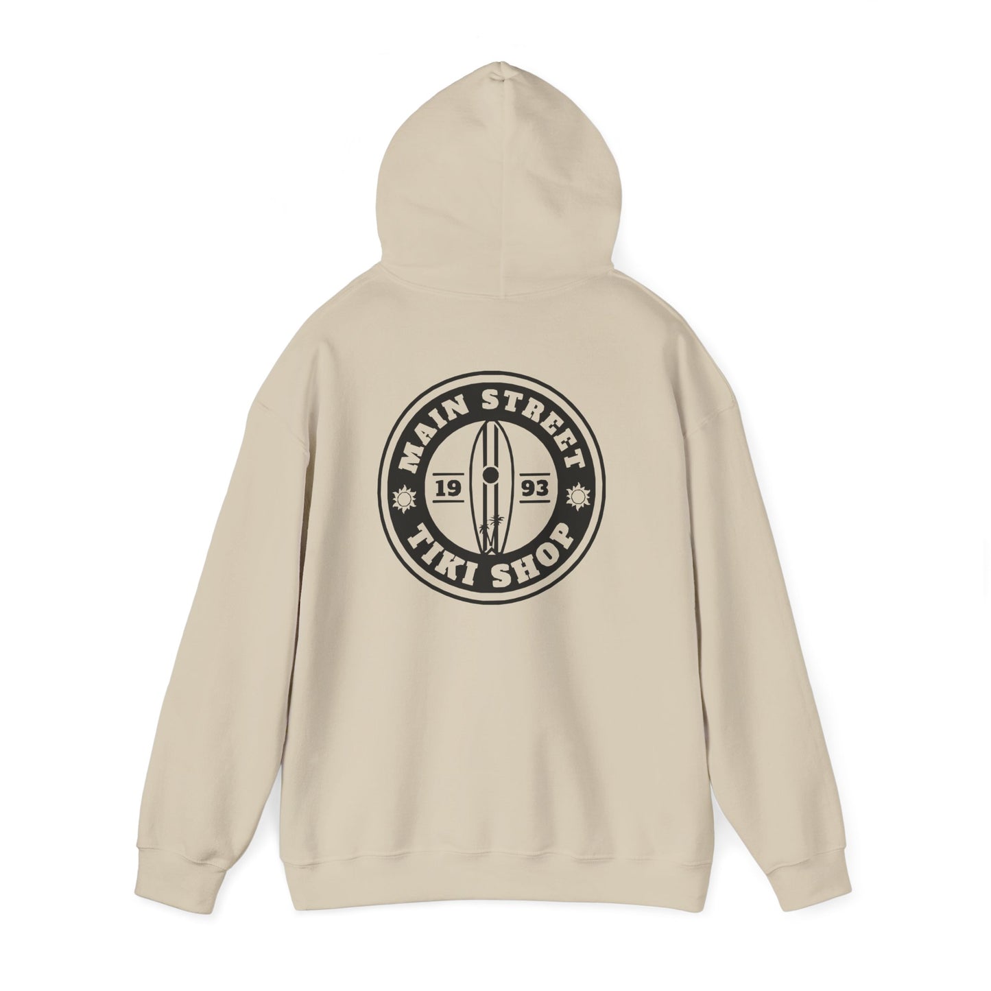 Tiki Shop Hoodie — Main Street Tiki Shop Logo Pullover (Since 1993)