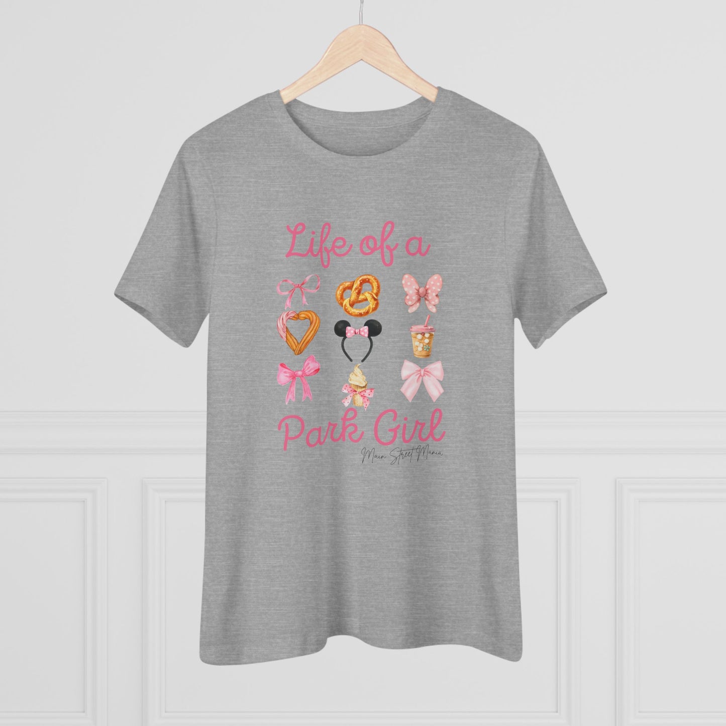 Life of a Park Girl Tee — Cute Pink Theme Park Graphic Women's Cotton T-Shirt