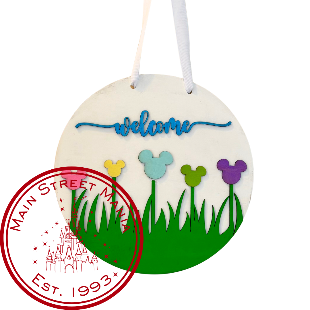 Spring Mickey Tulips Sign