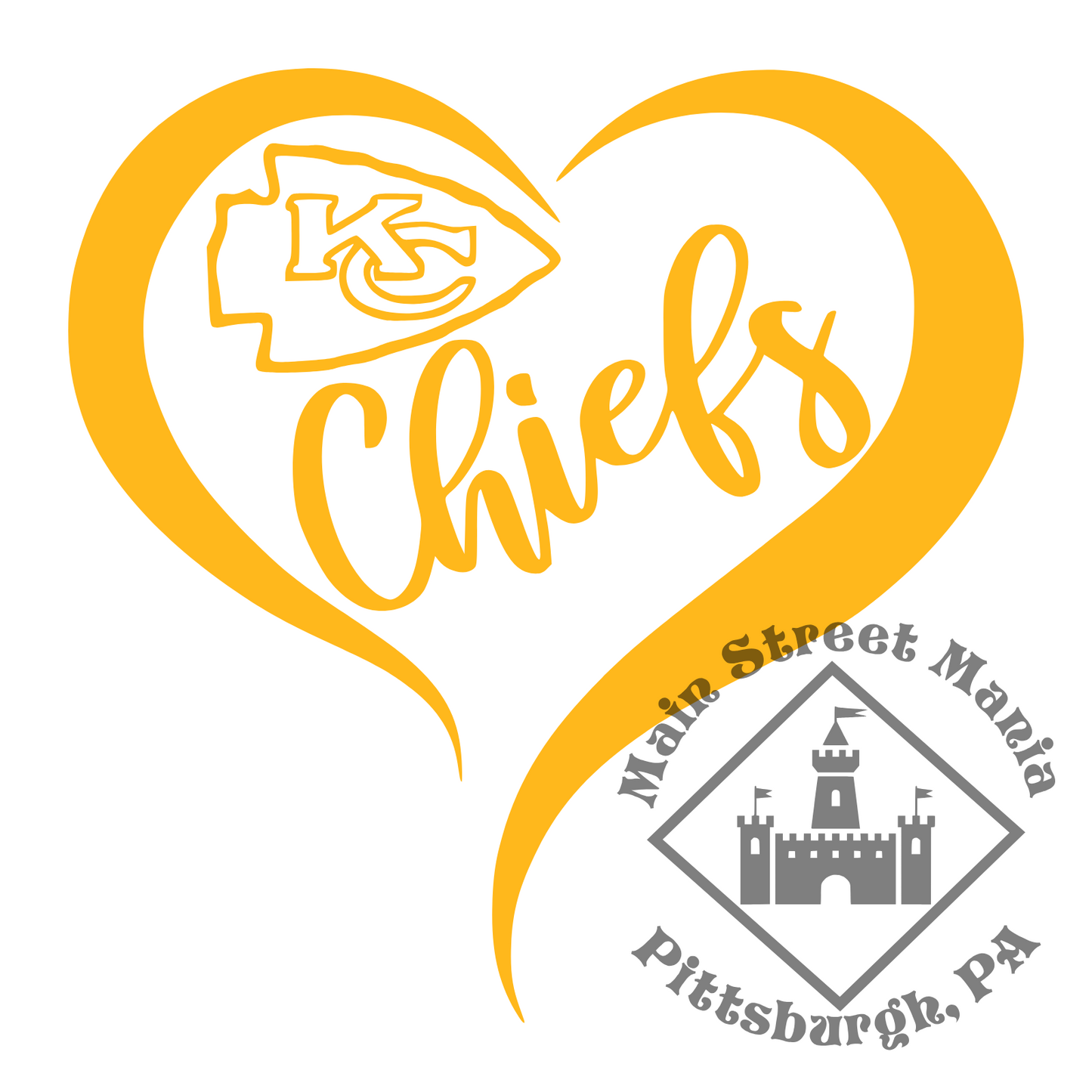 Chiefs Heart Sticker Decal