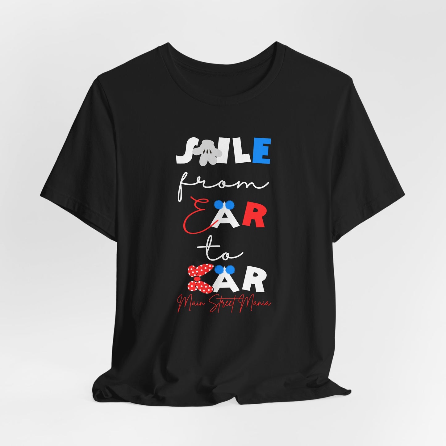 Smile From Ear to Ear Graphic Tee – Cute Disney-Inspired Typography Shirt