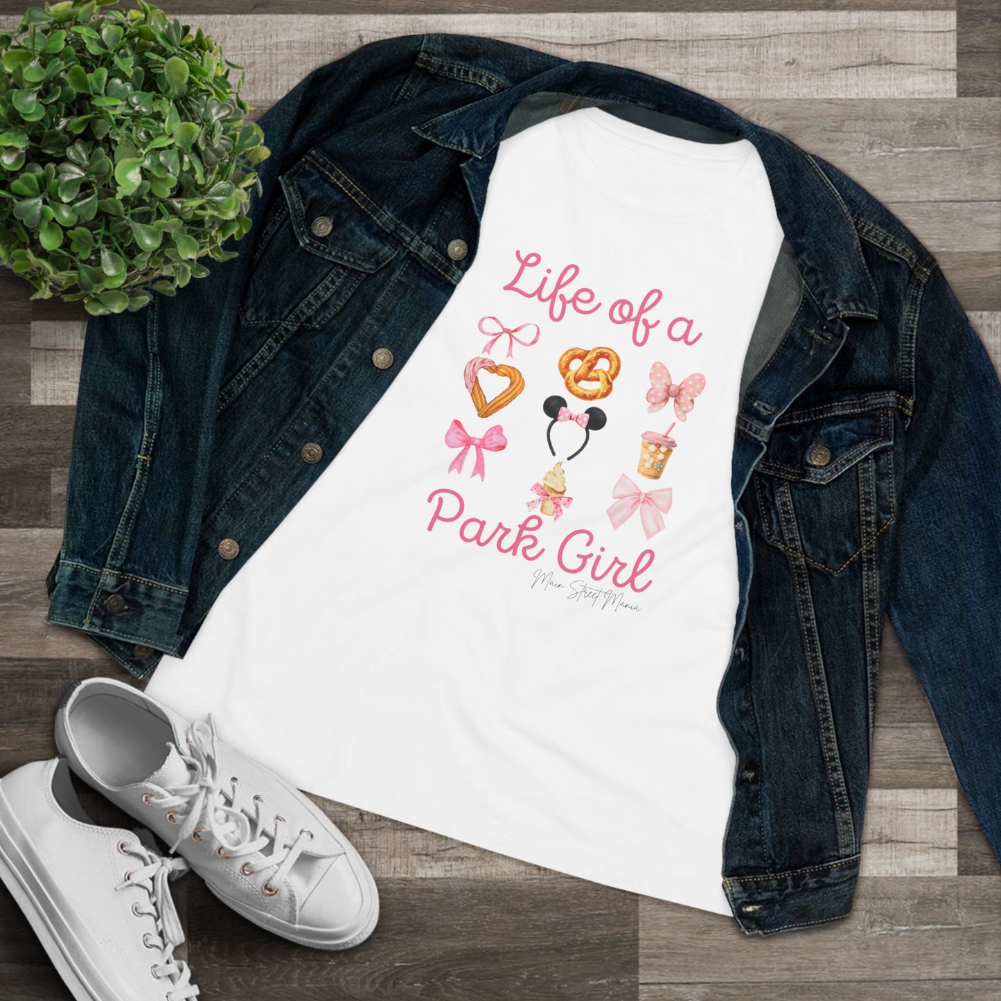 Life of a Park Girl Tee — Cute Pink Theme Park Graphic Women's Cotton T-Shirt
