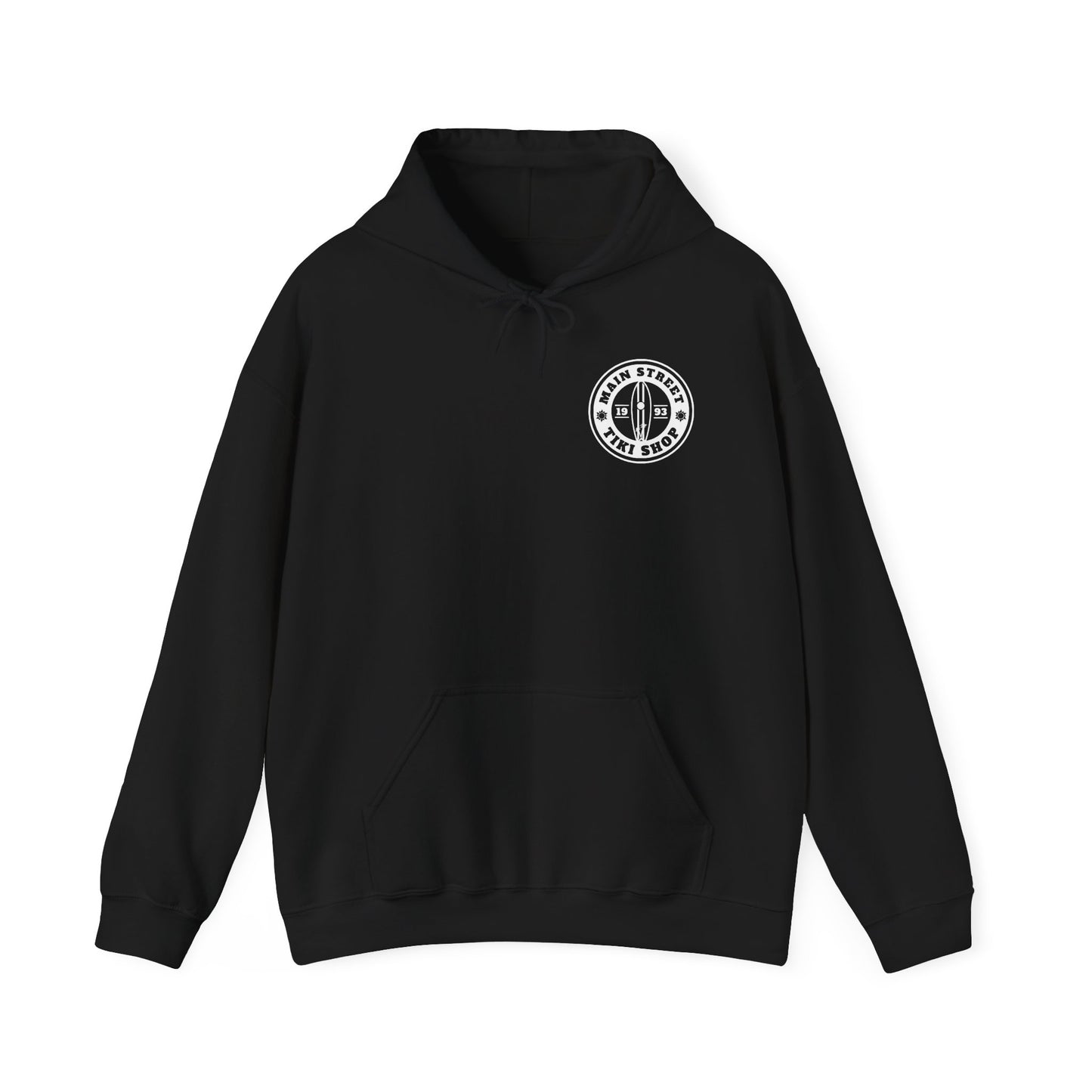 Tiki Shop Hoodie — Main Street Tiki Shop Logo Pullover (Since 1993)