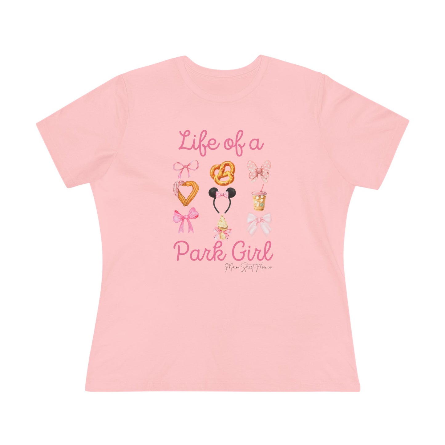 Life of a Park Girl Tee — Cute Pink Theme Park Graphic Women's Cotton T-Shirt