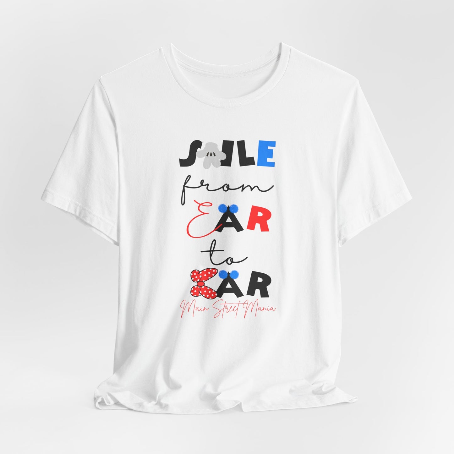 Smile From Ear to Ear Graphic Tee – Cute Disney-Inspired Typography Shirt