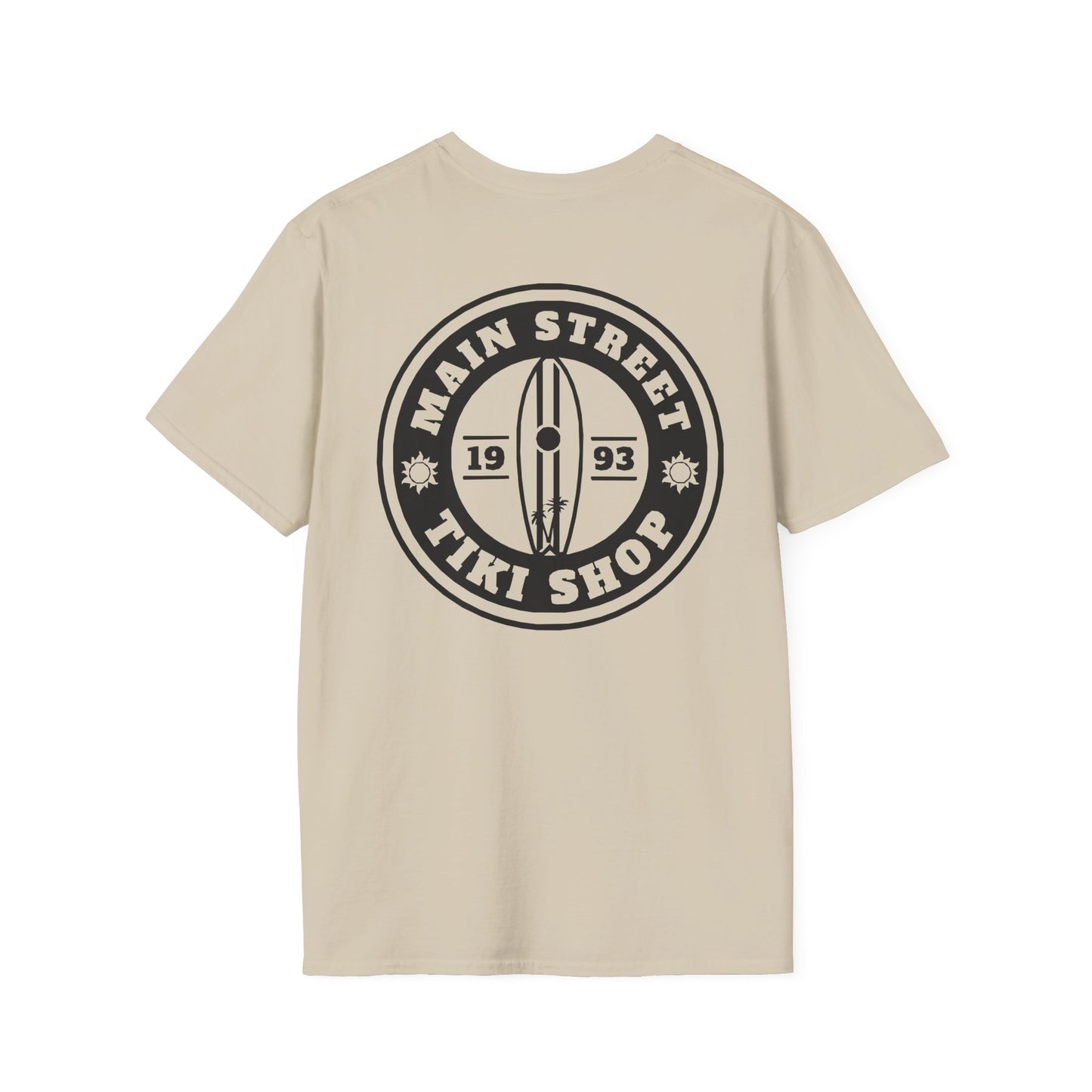 T-Shirt — Main Street Tiki Shop Vintage Surf Logo (Established 1993)