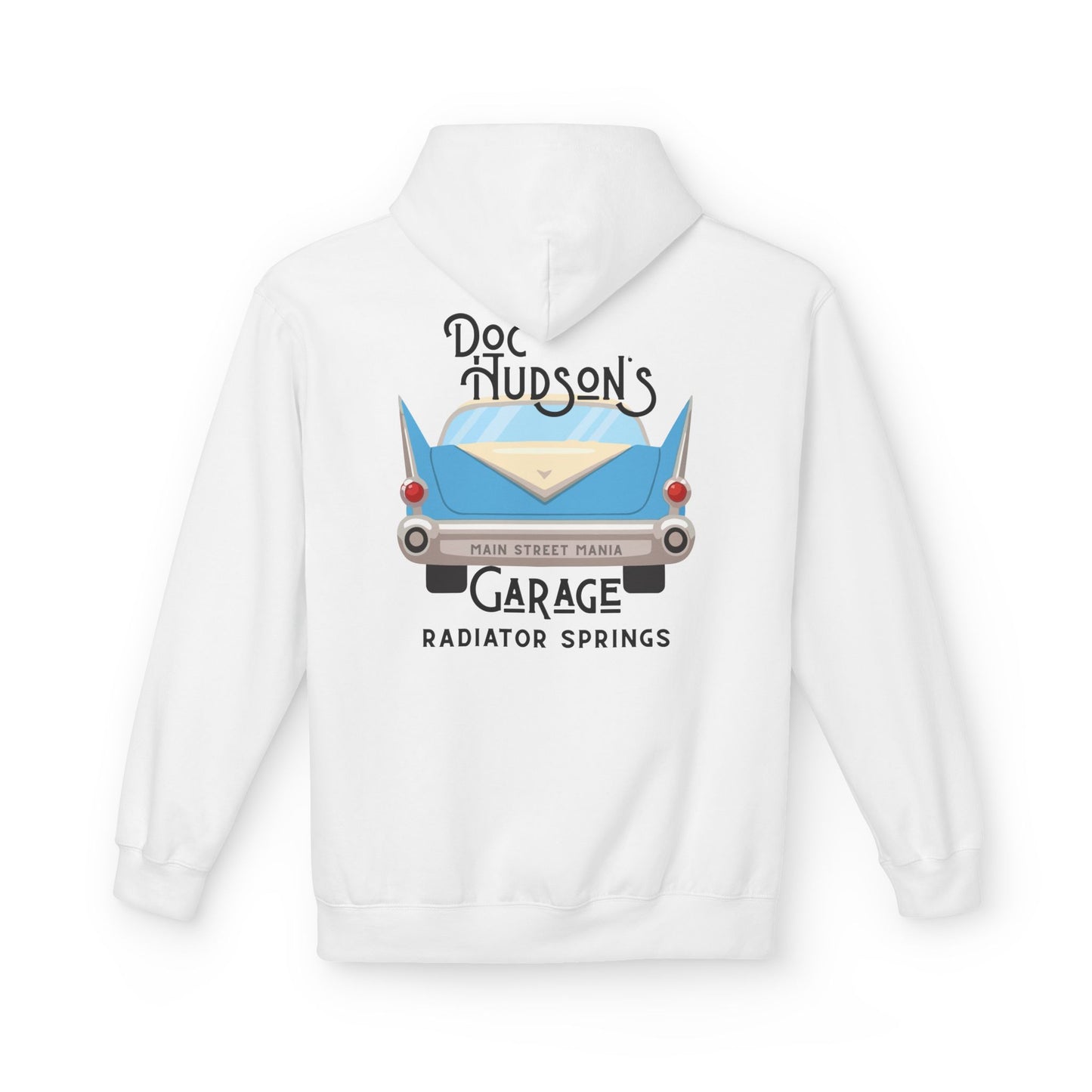 Hoodie — Doc Hudson’s Garage Radiator Springs Classic Car Pullover
