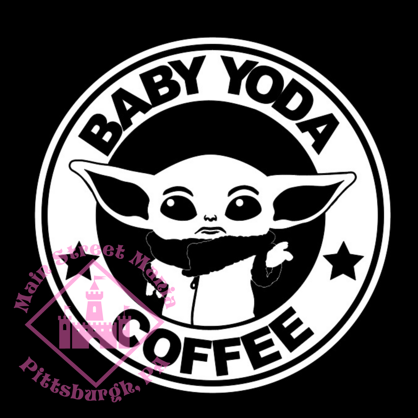 Baby Yoda Coffee Decal