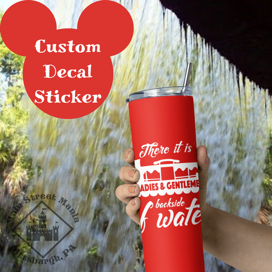 Backside of Water Jungle Cruise Decal